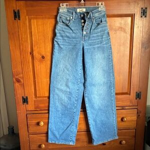 Madewell High Rise Button-Fly Blue Jeans size 23